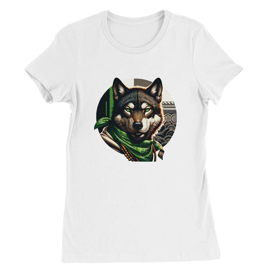 Awoodah Wolf Premium Womens Crewneck T-shirt